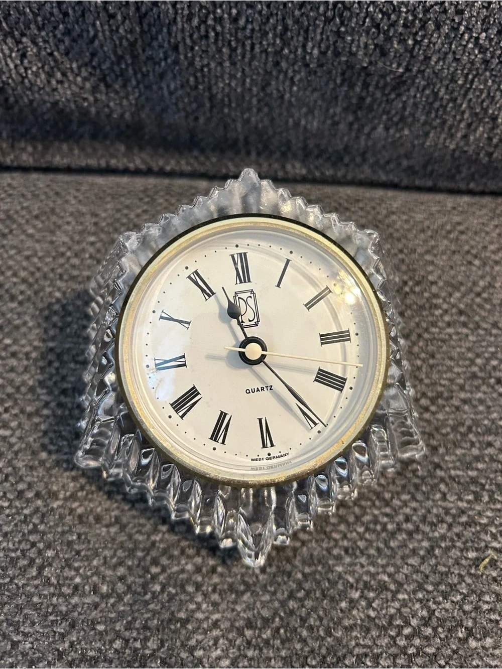 Vintage Paul Sebastian Bavarian Crystal Desk Clock